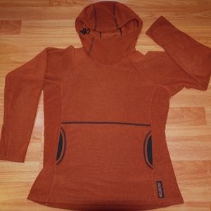 Melanzana Micro Grid Hoodie Brick Women's Small